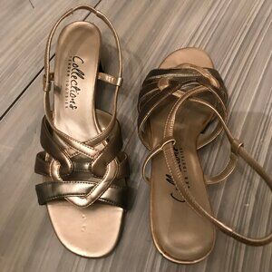 Tender Tootsies Ladies Grey And Beige Shoes